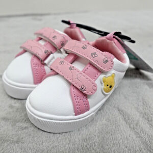 NEW Disney Winnie the Pooh Hook & Loop Pink/White Toddler Girls' Sneaker Size 3